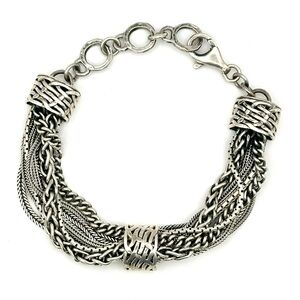 Silpada RETIRED B1702 “Talk of the Town” Multi Strand Sterling Silver Bracelet